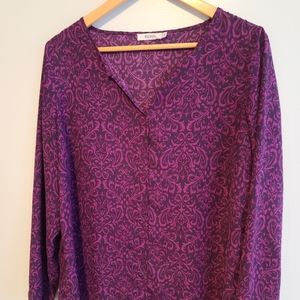 Ricki's size 10 top. purple and blue.